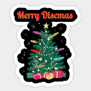 Christmas - Merry Discmas, Disc Golf Christmas,Family Matching T-shirt, Pjama Sticker